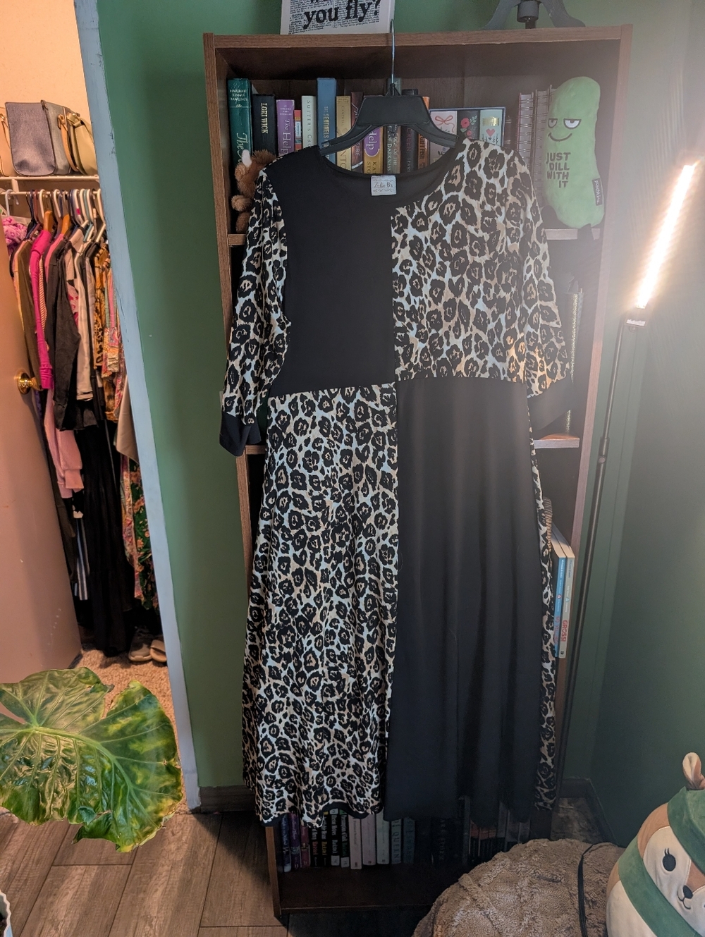 ❤️Sold❤️Black And Leopard Zadie B's Dress
